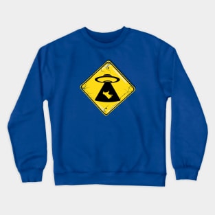 Cosmic Crossing: UFO Abduction Zone No 2 Crewneck Sweatshirt